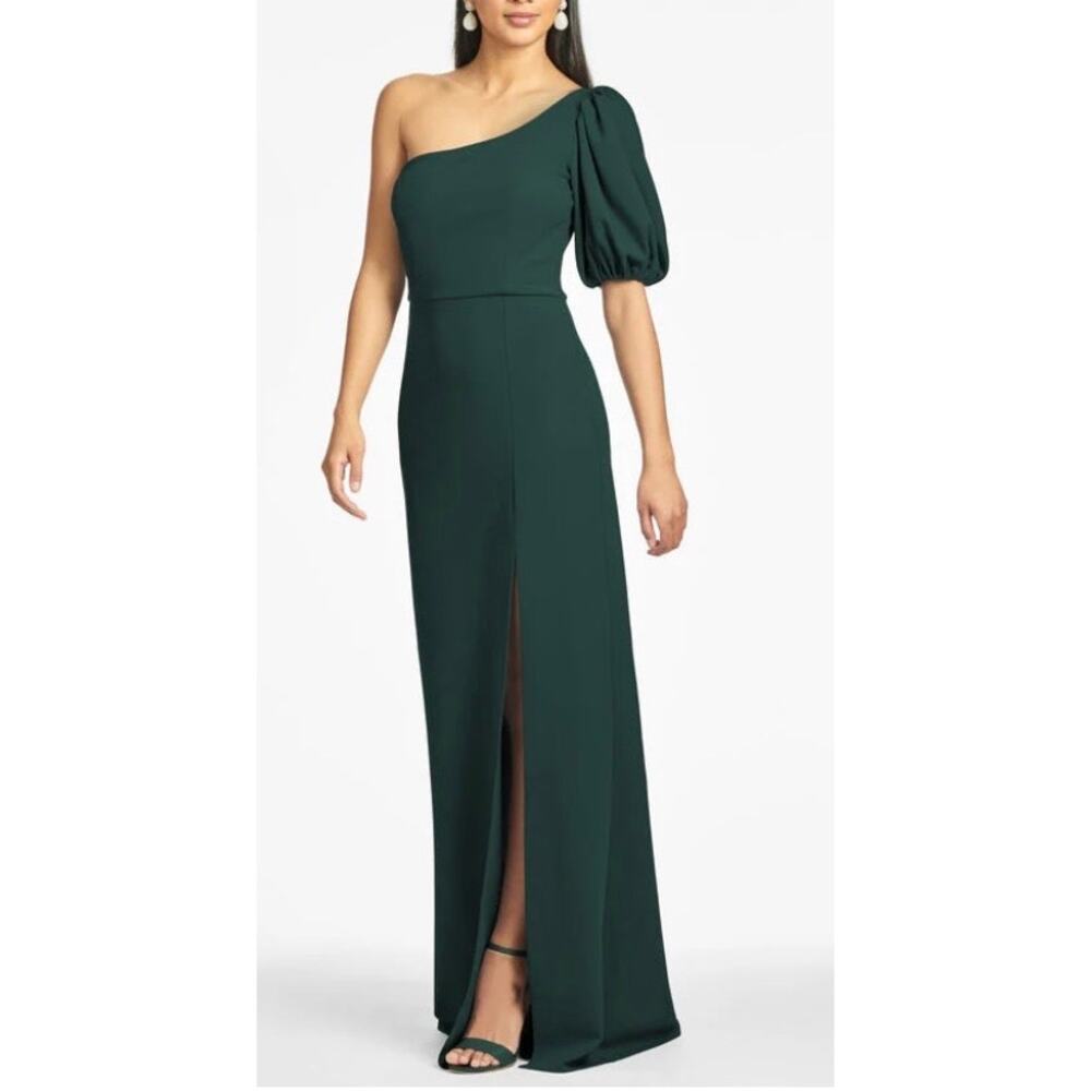 Sachin & Babi - Emerald green Nadia Gown - One shoulder size 22W - Picture 2 of 4